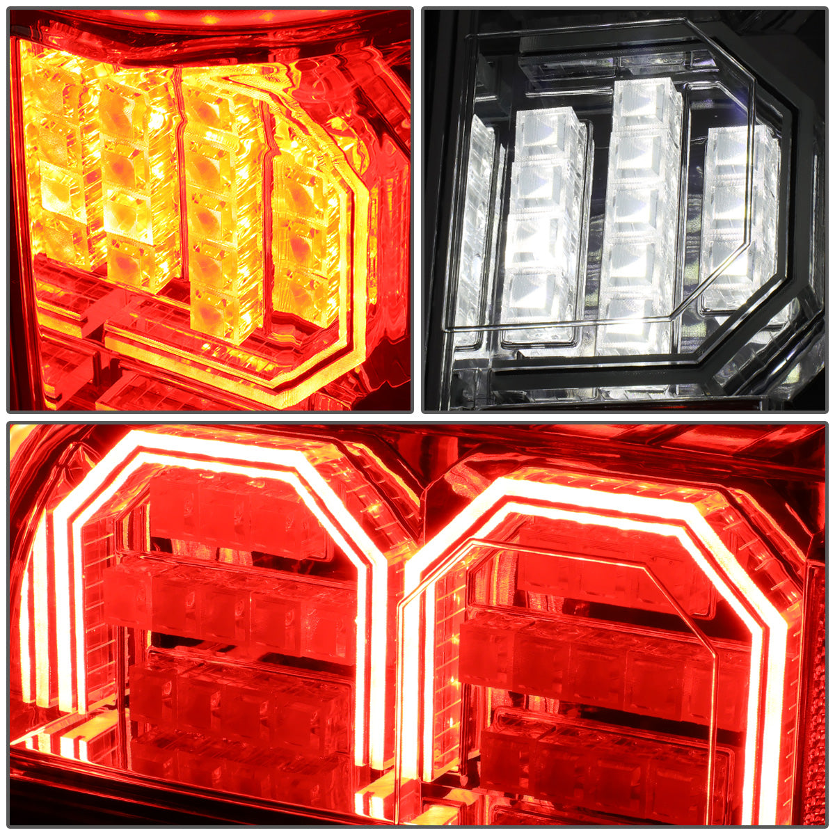 FAROS TRASEROS 15-17 FORD F-150 - 3D STRIP - TRON STYLE - LED - CHROME / CLEAR