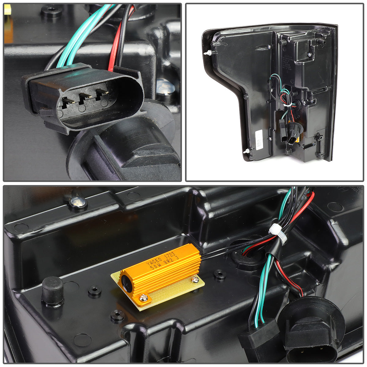 FAROS TRASEROS 15-17 FORD F-150 - 3D STRIP - TRON STYLE - LED - BLACK / SMOKE