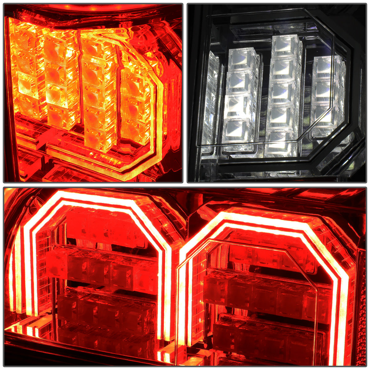FAROS TRASEROS 15-17 FORD F-150 - 3D STRIP - TRON STYLE - LED - CHROME / SMOKE