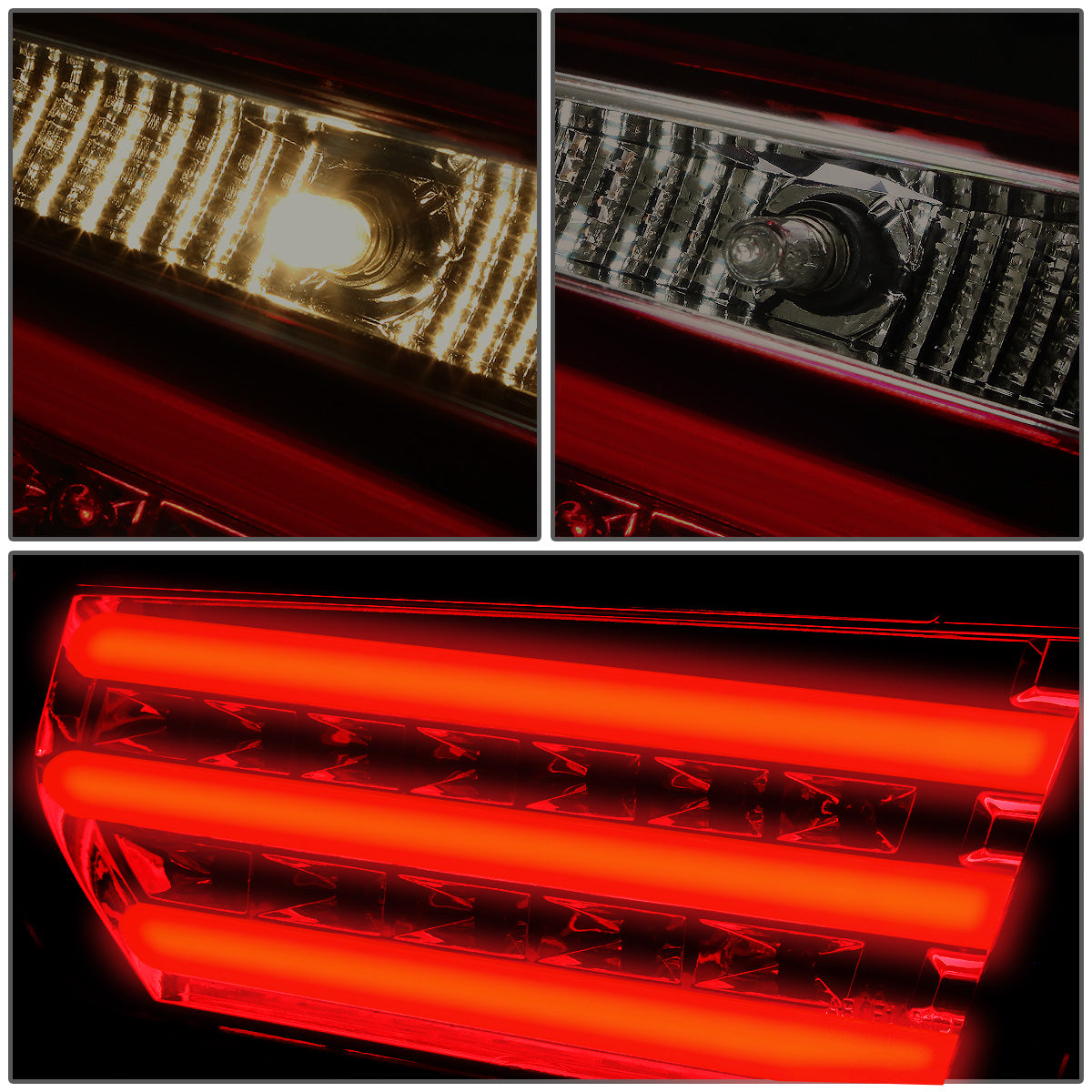FAROS TRASEROS 13-15 BMW 3-SERIES F30 - 4DR - 3D STRIP - LED - RED / SMOKE
