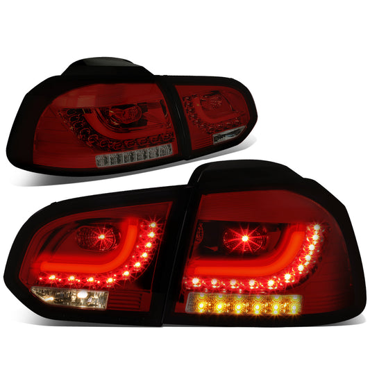 FAROS TRASEROS 10-14 VOLKSWAGEN GOLF HATCHBACK - 3D STRIP - LED - RED / SMOKE