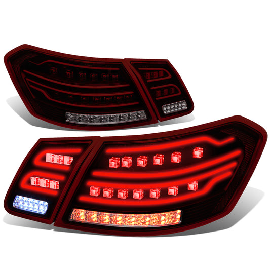 FAROS TRASEROS 10-12 MERCEDES-BENZ E-CLASS / 09-12 E63 AMG SEDAN - 3D LED - RED / SMOKE