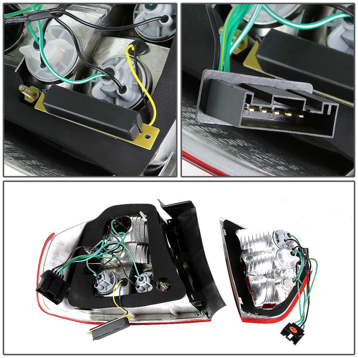 FAROS TRASEROS 05-08 BMW 3 SERIES E90 - LED - RED / CLEAR