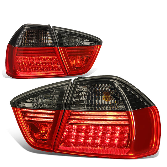 FAROS TRASEROS 05-08 BMW 3 SERIES E90 - LED - RED / SMOKE