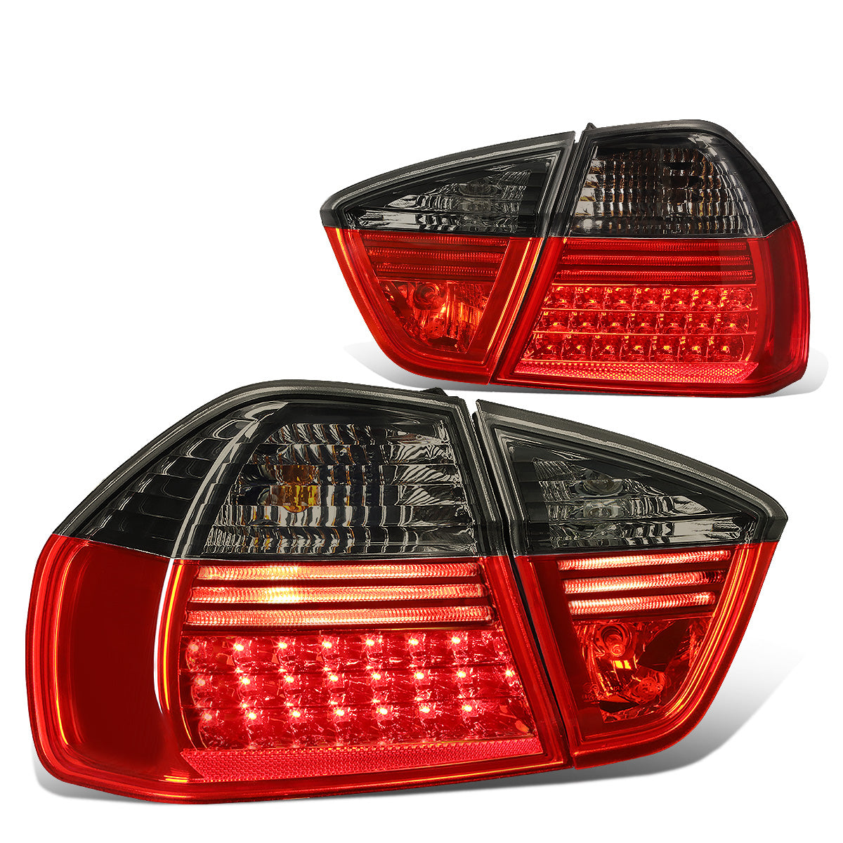FAROS TRASEROS 05-08 BMW 3 SERIES E90 - LED - RED / SMOKE