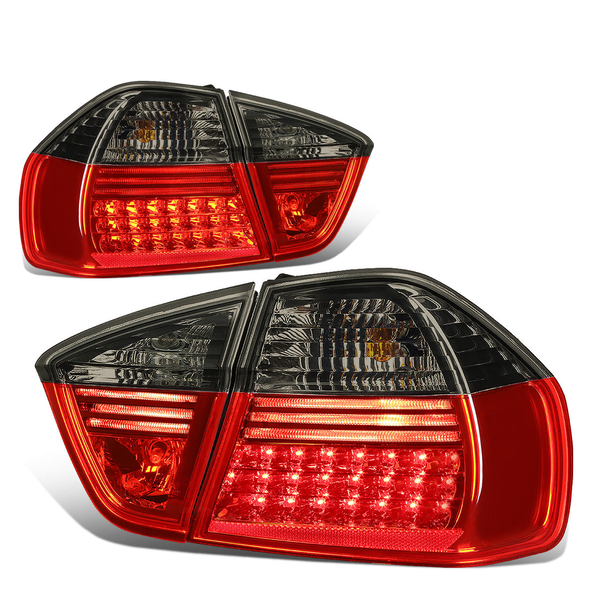 FAROS TRASEROS 05-08 BMW 3 SERIES E90 - LED - RED / SMOKE