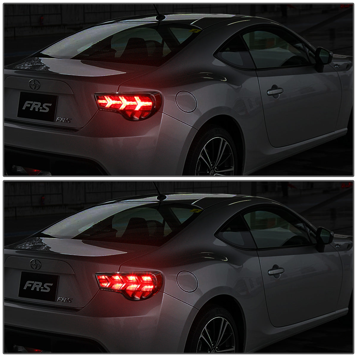 FAROS TRASEROS 13-17 SCION FRS, SUBARU BRZ - BLACK HOUSING / CLEAR LENS / CLEAR SIGNAL