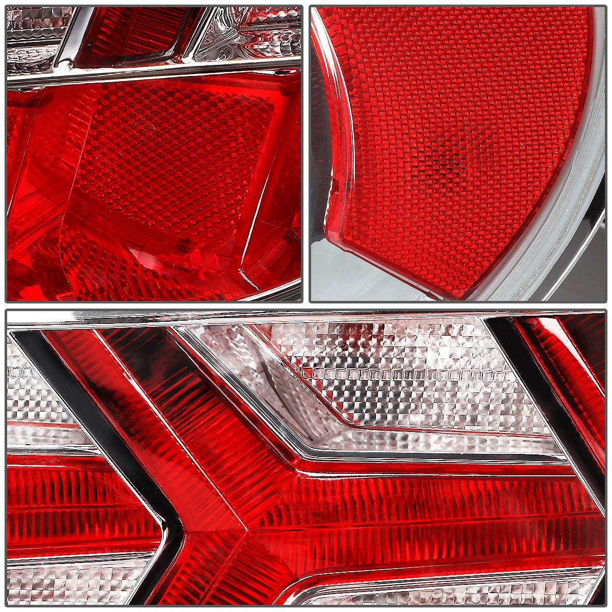 FAROS TRASEROS 13-17 SCION FRS, SUBARU BRZ - CHROME HOUSING / CLEAR LENS / CLEAR SIGNAL