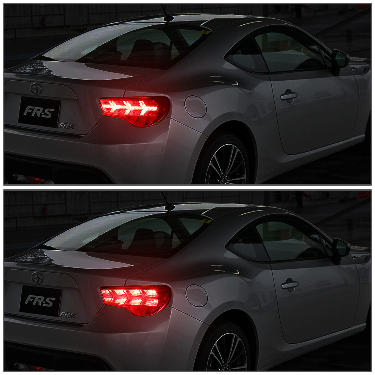 FAROS TRASEROS 13-17 SCION FRS, SUBARU BRZ - CHROME HOUSING / CLEAR LENS / CLEAR SIGNAL