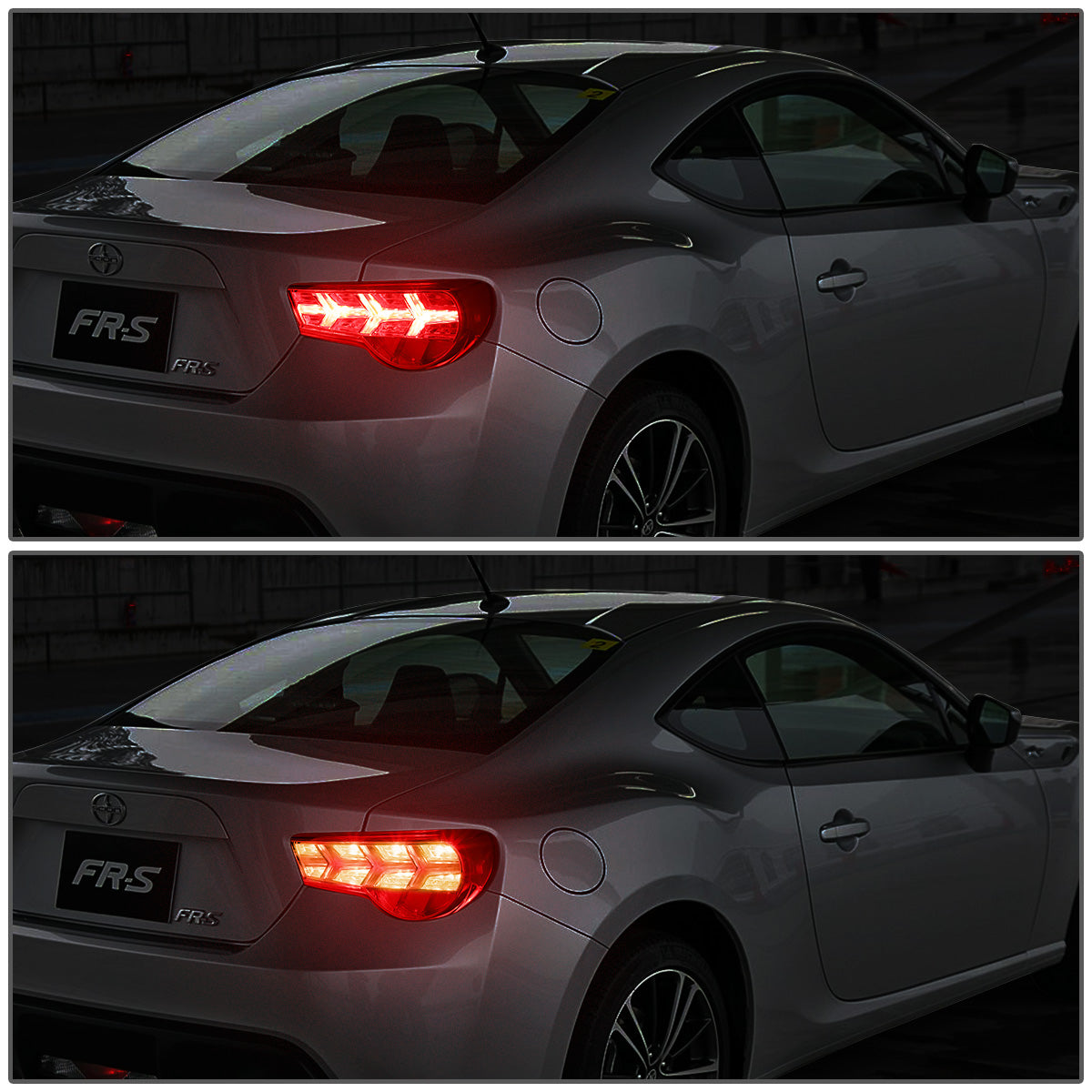 FAROS TRASEROS 13-17 SCION FRS, SUBARU BRZ - CHROME HOUSING / CLEAR LENS / AMBER SIGNAL