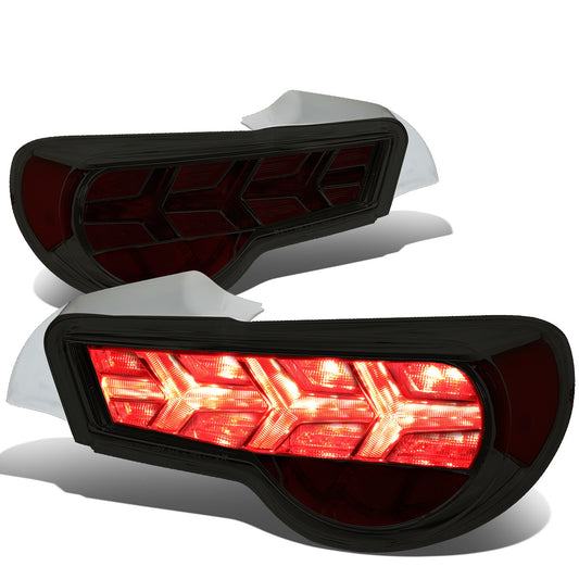 FAROS TRASEROS 13-17 SCION FRS, SUBARU BRZ - CHROME HOUSING / SMOKE LENS / RED SIGNAL