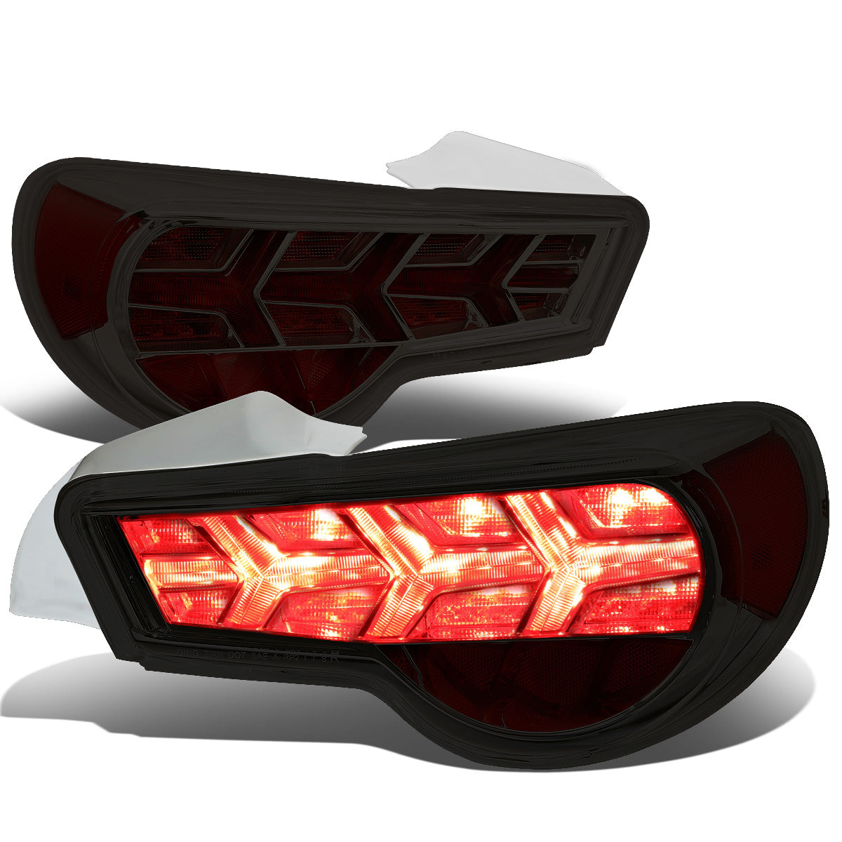 FAROS TRASEROS 13-17 SCION FRS, SUBARU BRZ - CHROME HOUSING / SMOKE LENS / RED SIGNAL