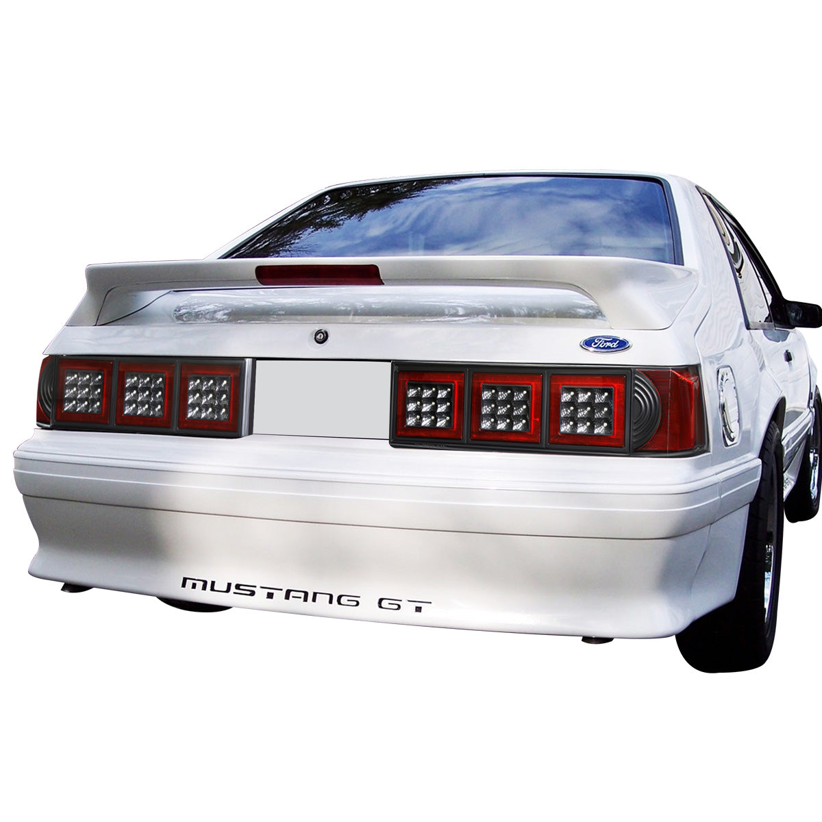 FAROS TRASEROS 87-93 FORD MUSTANG - LED - BLACK