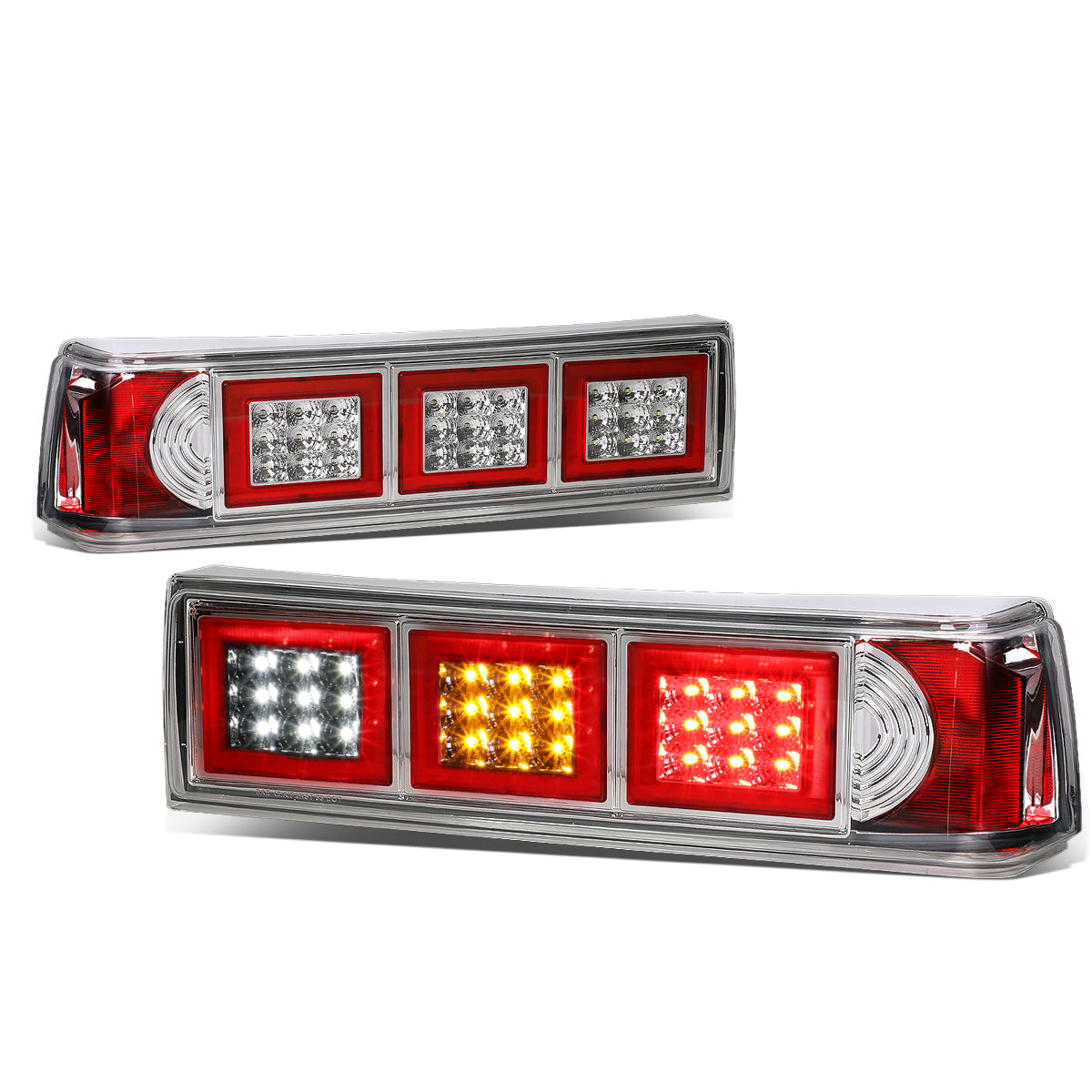 FAROS TRASEROS 87-93 FORD MUSTANG - LED - CHROME