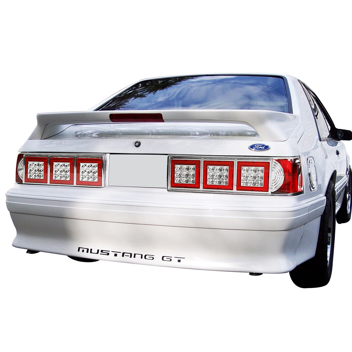 FAROS TRASEROS 87-93 FORD MUSTANG - LED - CHROME