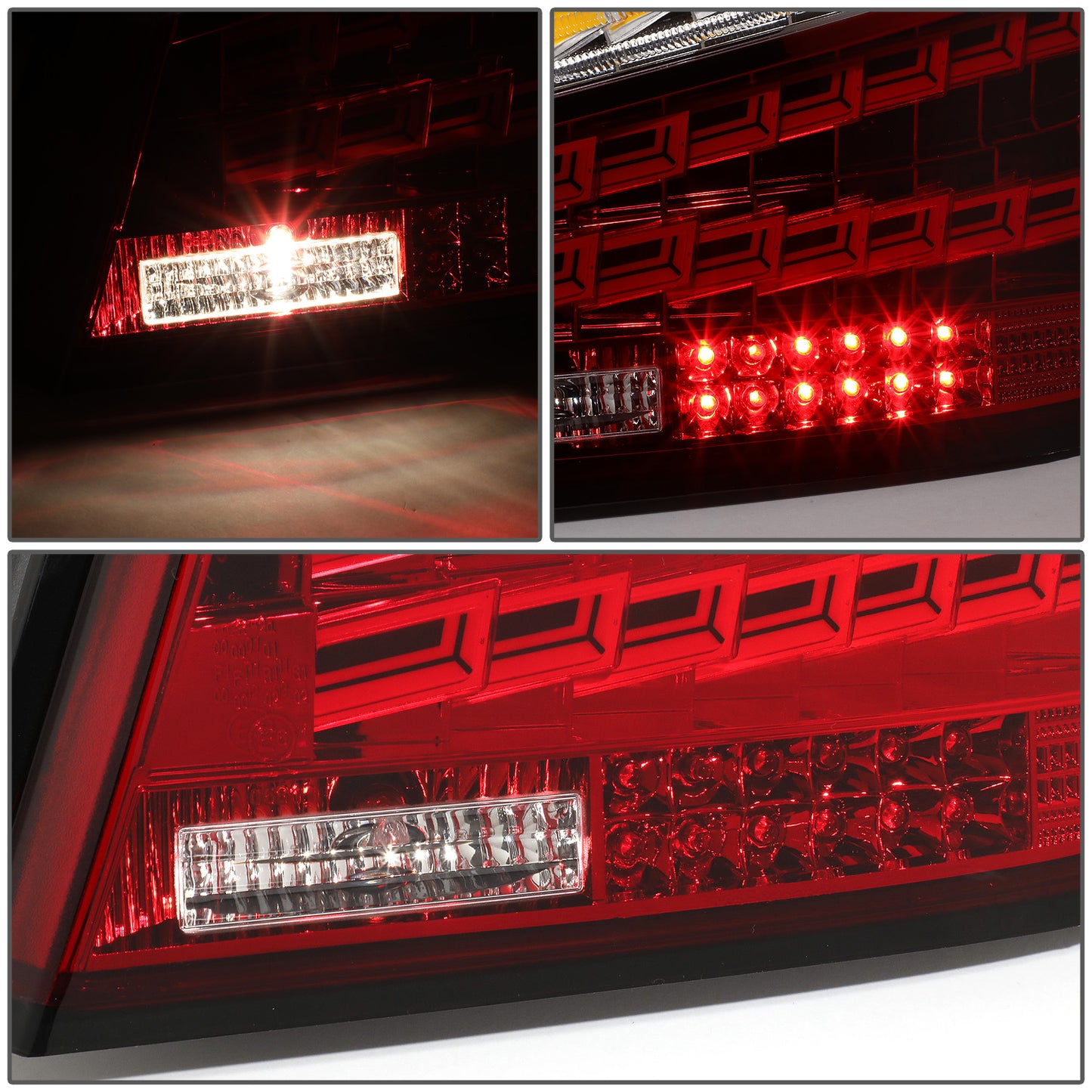 FAROS TRASEROS 04-07 BMW 525I, BMW 530I / 06-07 BMW 525XI, BMW 530XI / 04-06 BMW 545I - FITS 4-DR MODELS ONLY - OLED SEQUENTIAL - RED / CLEAR