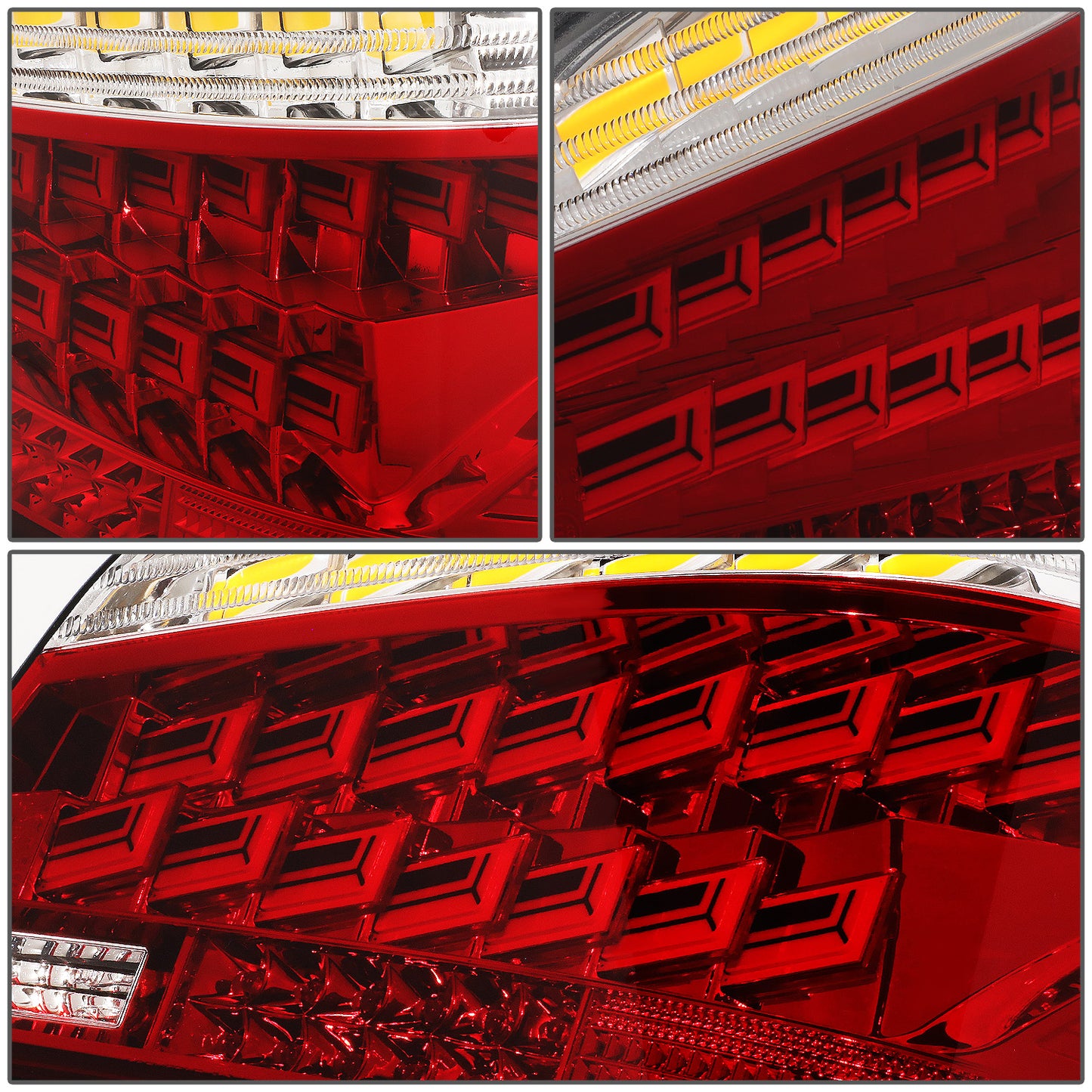FAROS TRASEROS 04-07 BMW 525I, BMW 530I / 06-07 BMW 525XI, BMW 530XI / 04-06 BMW 545I - FITS 4-DR MODELS ONLY - OLED SEQUENTIAL - RED / CLEAR