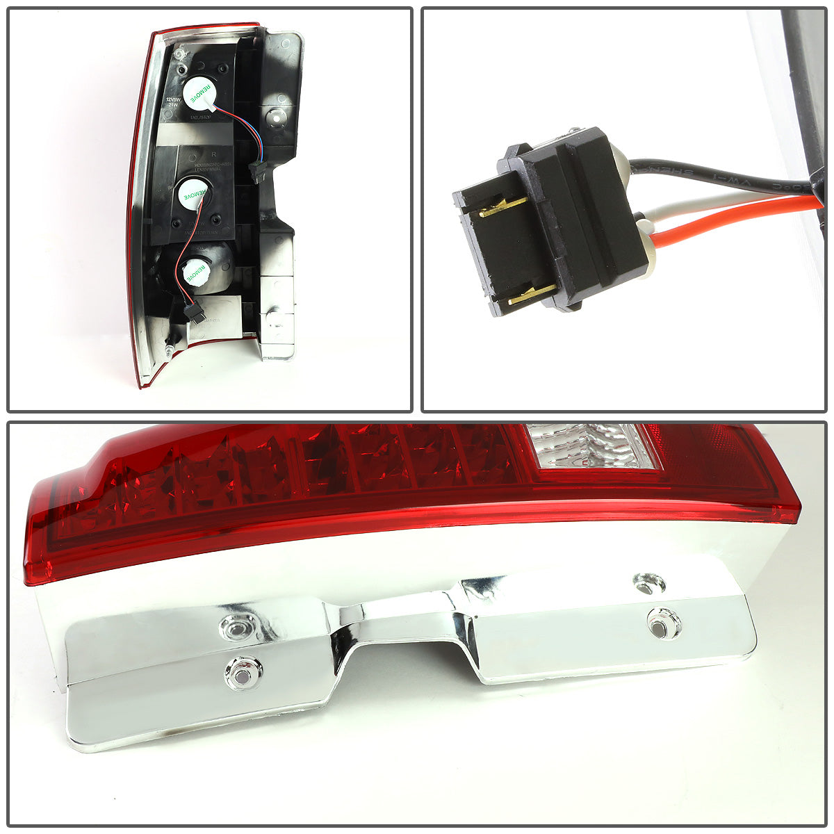 FAROS TRASEROS 07-14 CHEVY SUBURBAN / TAHOE / YUKON - LED - RED / CLEAR