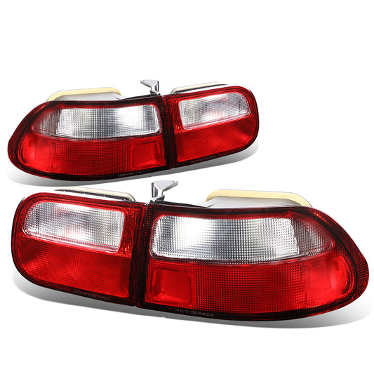 FAROS TRASEROS 92-95 HONDA CIVIC 2/3-DOOR - RED / CLEAR