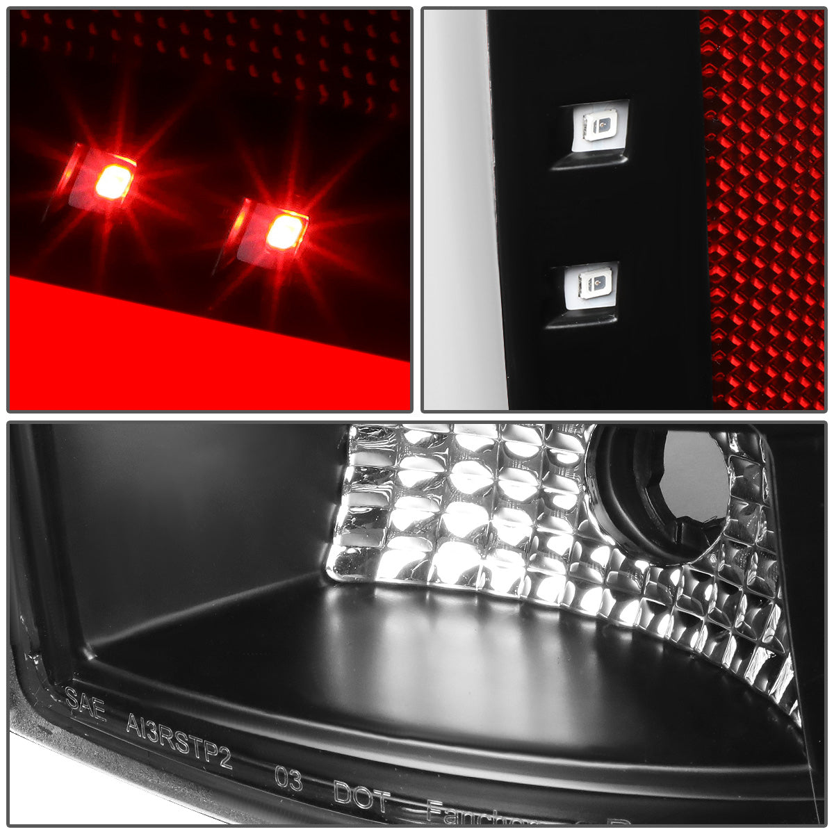 FAROS TRASEROS 05-15 TOYOTA TACOMA - L-BAR - 3D - LED - BLACK / CLEAR