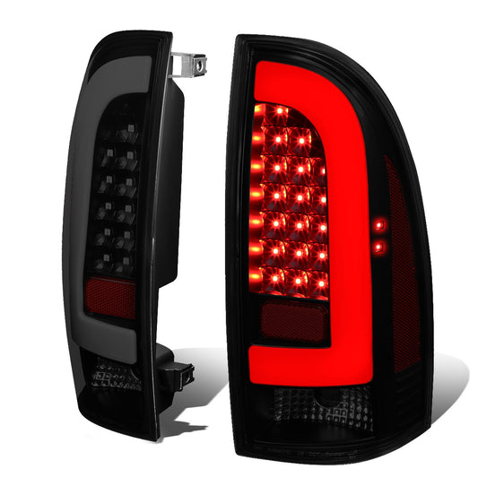 FAROS TRASEROS 05-15 TOYOTA TACOMA - L-BAR - 3D - LED - BLACK / SMOKE