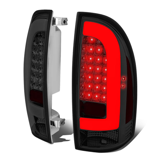 FAROS TRASEROS 05-15 TOYOTA TACOMA - L-BAR - 3D - LED - CHROME / SMOKE