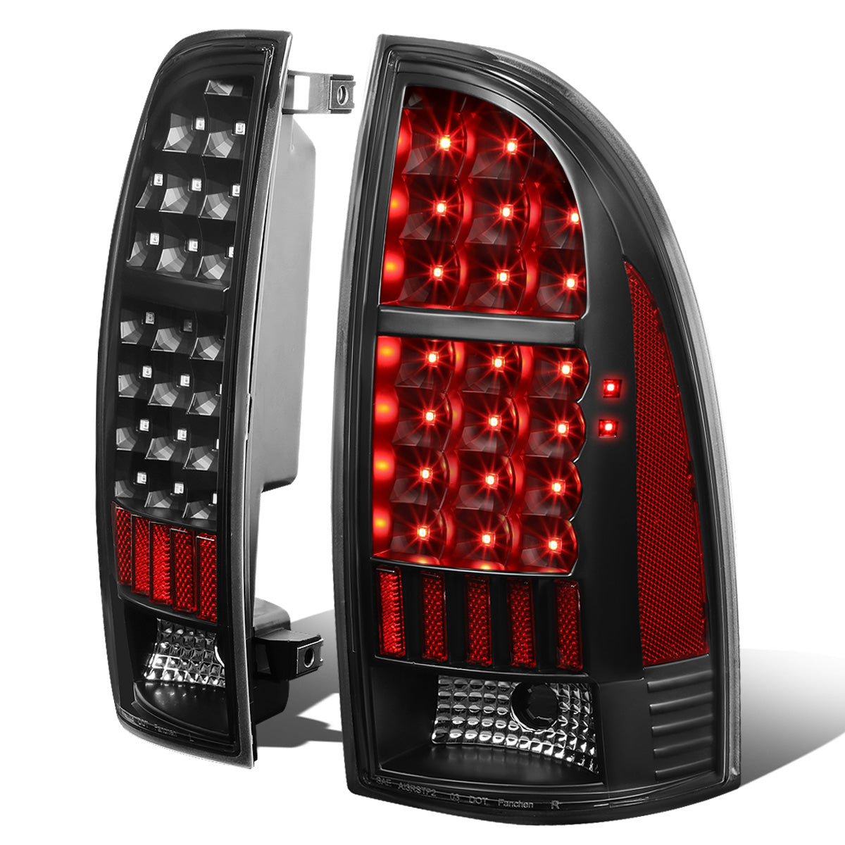 FAROS TRASEROS 05-15 TOYOTA TACOMA - LED - BLACK / CLEAR