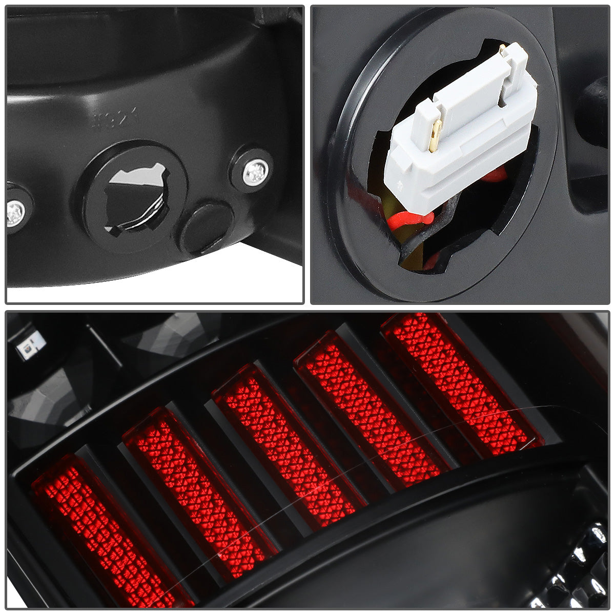 FAROS TRASEROS 05-15 TOYOTA TACOMA - LED - BLACK / CLEAR
