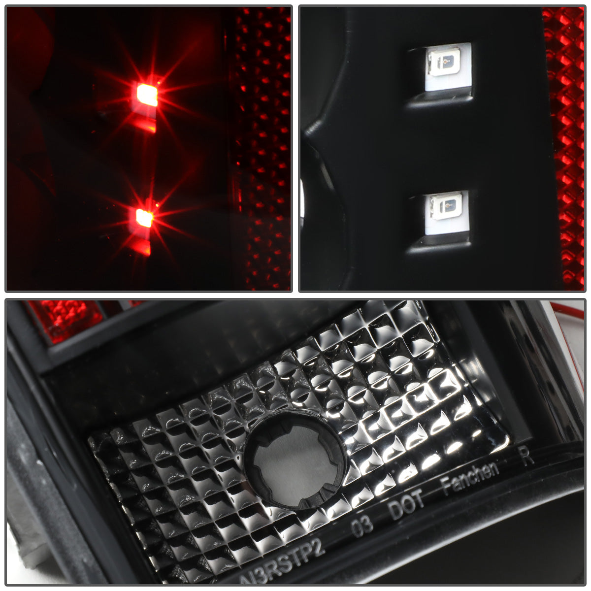 FAROS TRASEROS 05-15 TOYOTA TACOMA - LED - BLACK / CLEAR