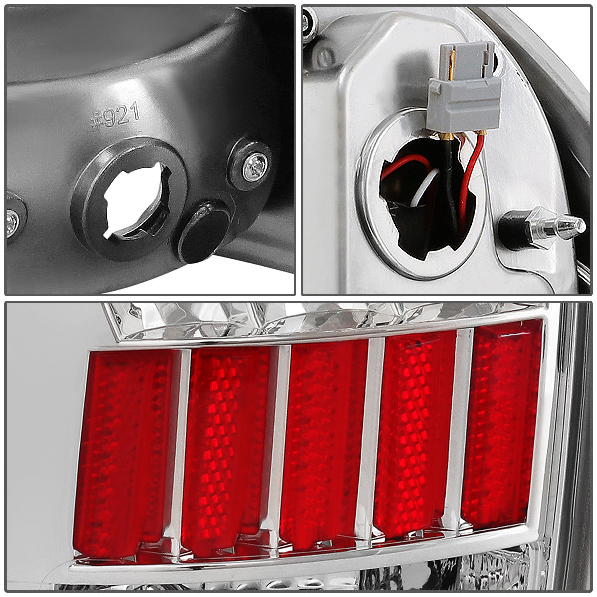 FAROS TRASEROS 05-15 TOYOTA TACOMA - LED - CHROME / CLEAR