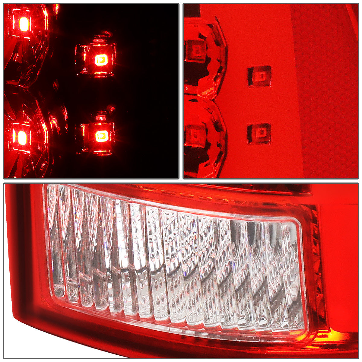 FAROS TRASEROS 05-15 TOYOTA TACOMA - LED - CHROME / RED