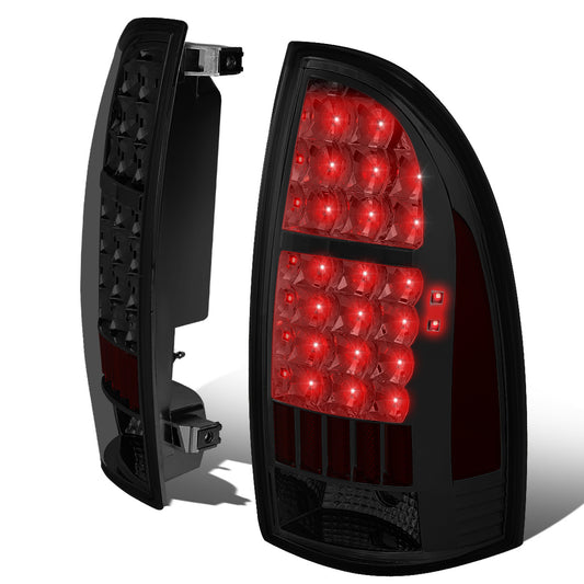 FAROS TRASEROS 05-15 TOYOTA TACOMA - LED - CHROME / SMOKE