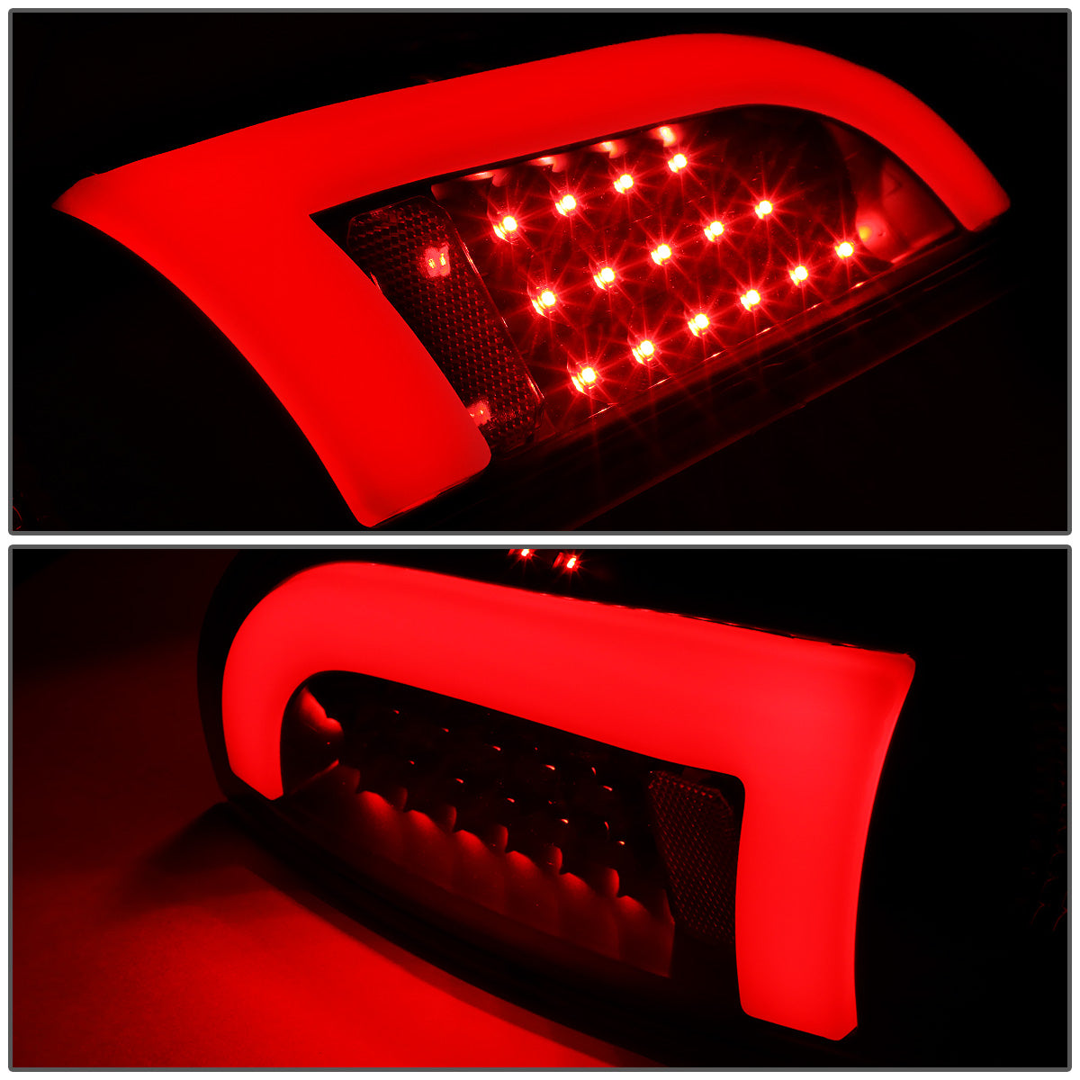 FAROS TRASEROS 05-15 TOYOTA TACOMA - RED L-BAR - 3D - LED - BLACK / CLEAR