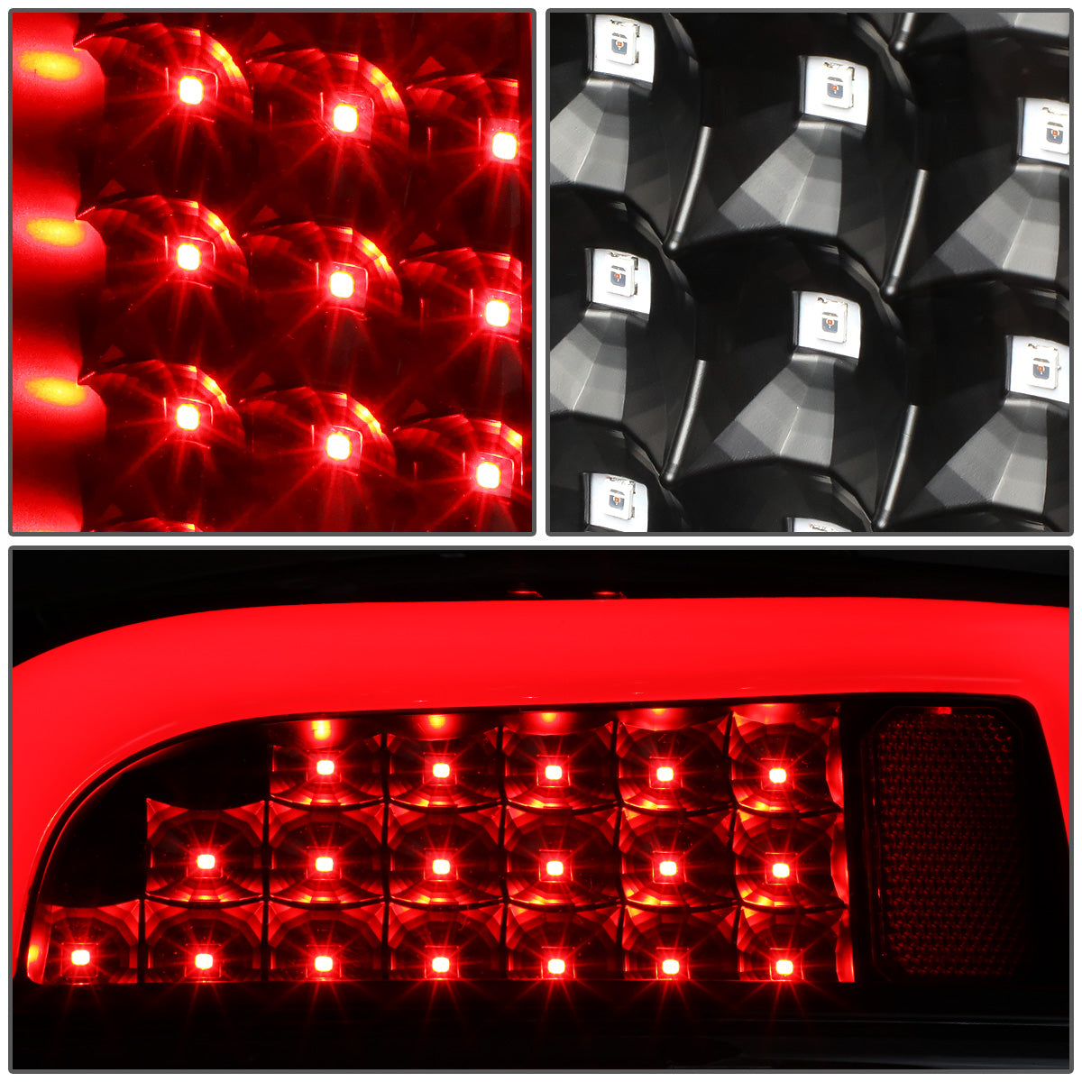 FAROS TRASEROS 05-15 TOYOTA TACOMA - RED L-BAR - 3D - LED - BLACK / CLEAR