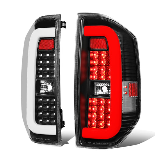 FAROS TRASEROS 14-18 TOYOTA TUNDRA - TUBE BAR - 3D - LED - BLACK / CLEAR