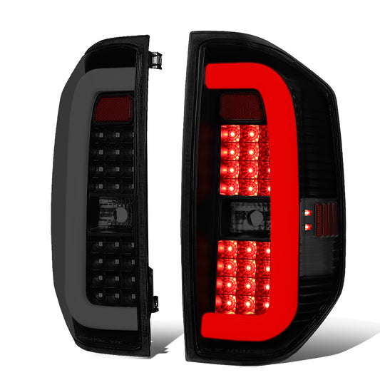 FAROS TRASEROS 14-18 TOYOTA TUNDRA - TUBE BAR - 3D - LED - BLACK / SMOKE