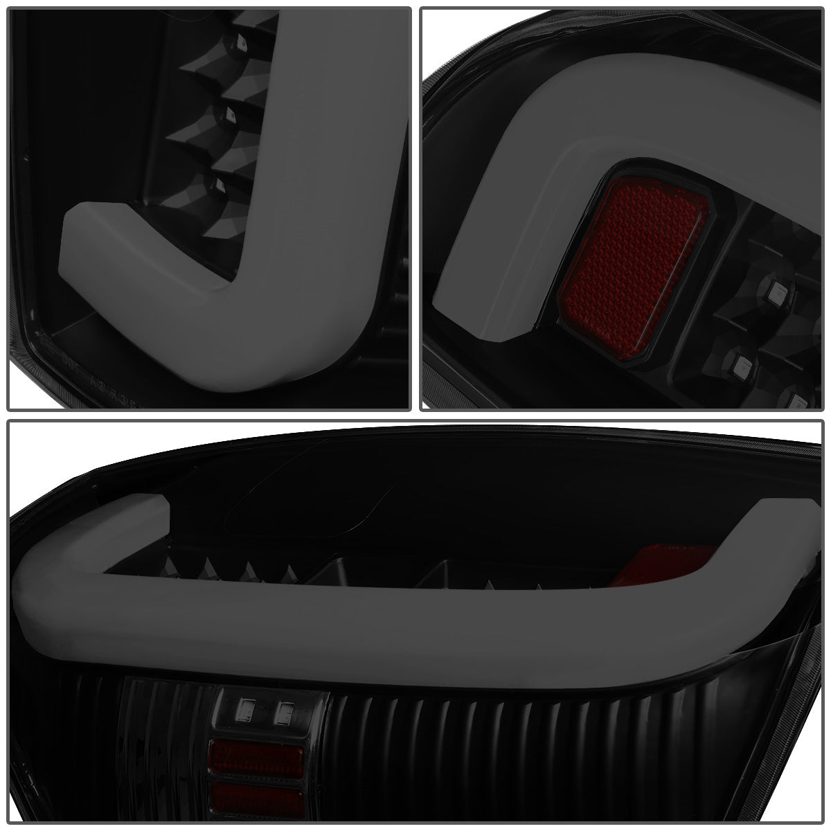 FAROS TRASEROS 14-18 TOYOTA TUNDRA - TUBE BAR - 3D - LED - BLACK / SMOKE