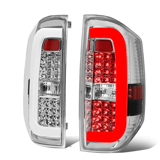 FAROS TRASEROS 14-18 TOYOTA TUNDRA - TUBE BAR - 3D - LED - CHROME / CLEAR