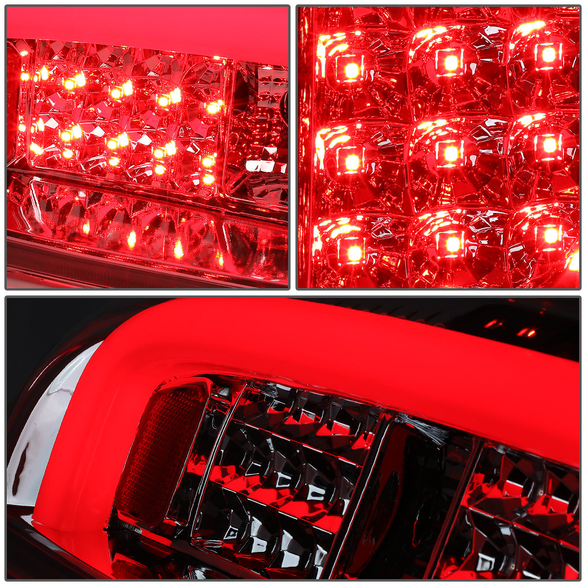 FAROS TRASEROS 14-18 TOYOTA TUNDRA - TUBE BAR - 3D - LED - CHROME / CLEAR