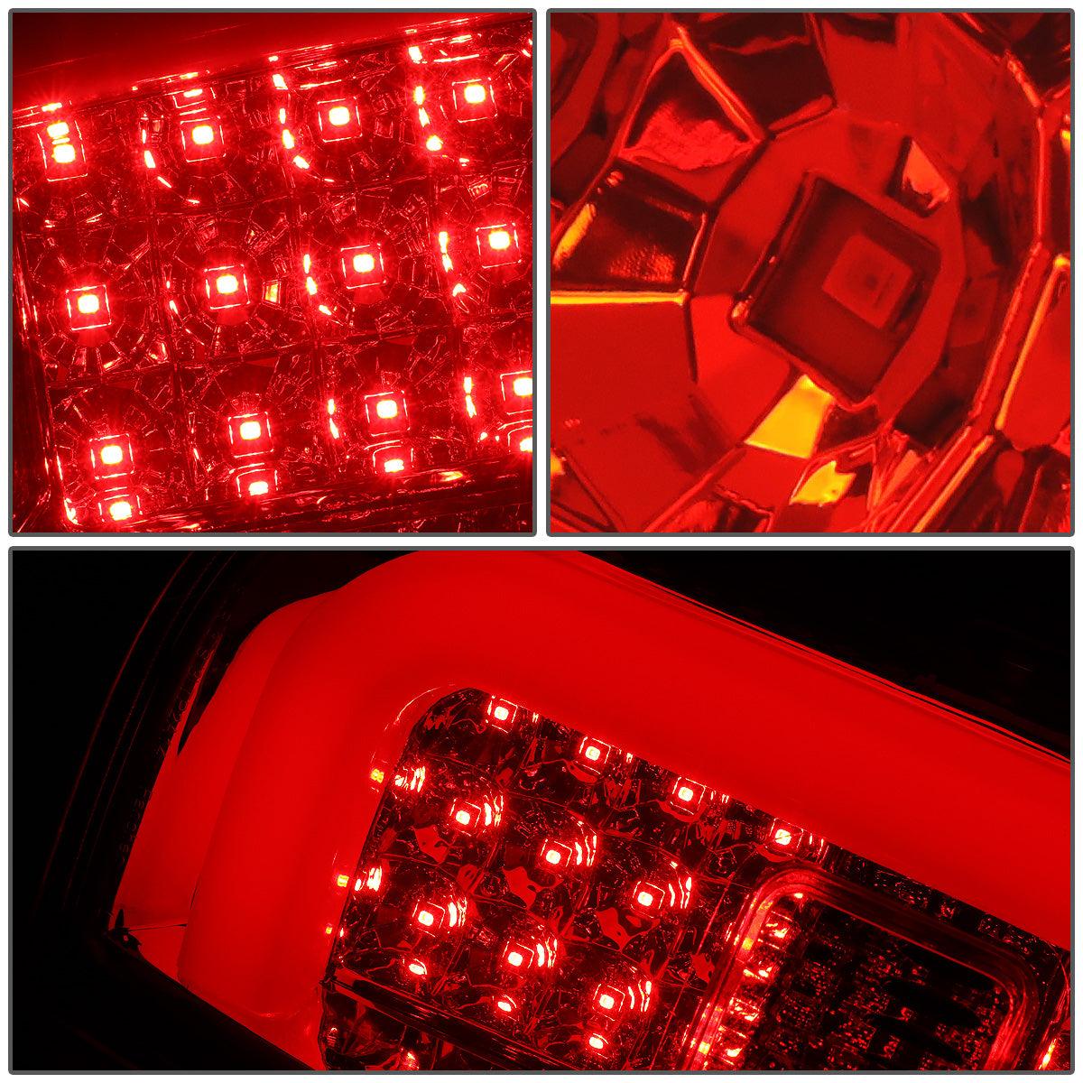 FAROS TRASEROS 14-18 TOYOTA TUNDRA - TUBE BAR - 3D - LED - CHROME / RED