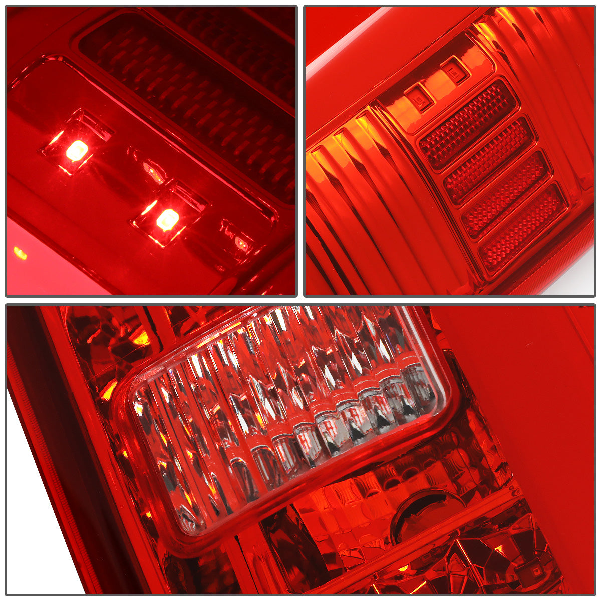 FAROS TRASEROS 14-18 TOYOTA TUNDRA - TUBE BAR - 3D - LED - CHROME / RED