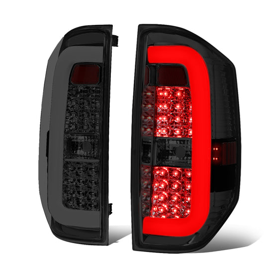 FAROS TRASEROS 14-18 TOYOTA TUNDRA - TUBE BAR - 3D - LED - CHROME / SMOKE