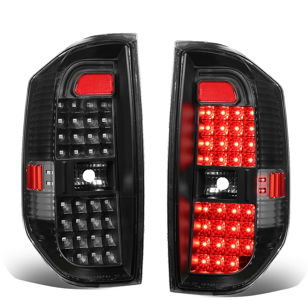 FAROS TRASEROS 14-18 TOYOTA TUNDRA - FULL LED - BLACK / CLEAR