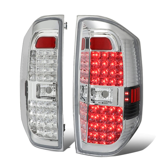 FAROS TRASEROS 14-18 TOYOTA TUNDRA - FULL LED - CHROME / CLEAR