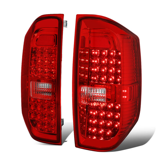 FAROS TRASEROS 14-18 TOYOTA TUNDRA - FULL LED - CHROME / RED