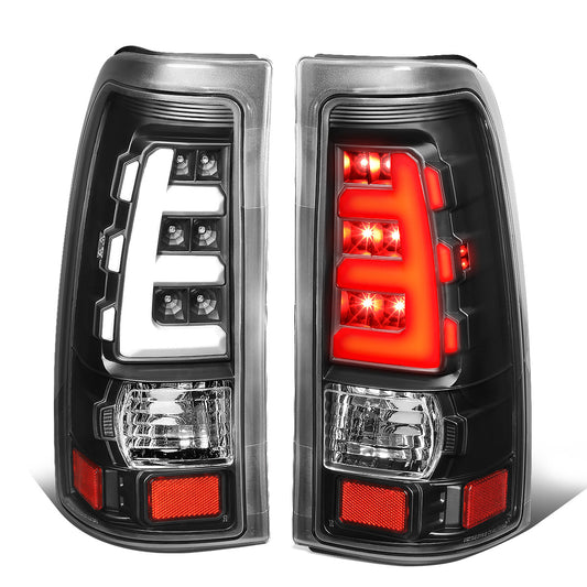 FAROS TRASEROS 99-02 CHEVY SILVERADO 1500, SILVERADO 2500, SILVERADO 3500HD / 99-03 GMC SIERRA 1500, SIERRA 2500HD - FITS FLEETSIDE MODELS ONLY - LED - CLEAR