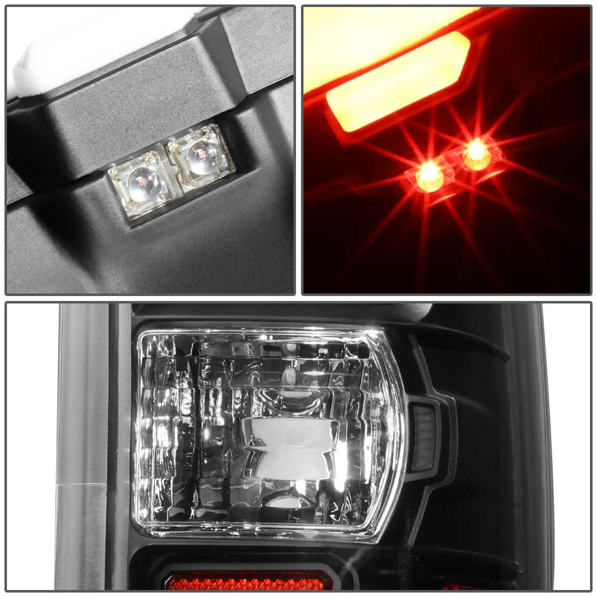 FAROS TRASEROS 99-02 CHEVY SILVERADO 1500, SILVERADO 2500, SILVERADO 3500HD / 99-03 GMC SIERRA 1500, SIERRA 2500HD - FITS FLEETSIDE MODELS ONLY - LED - CLEAR