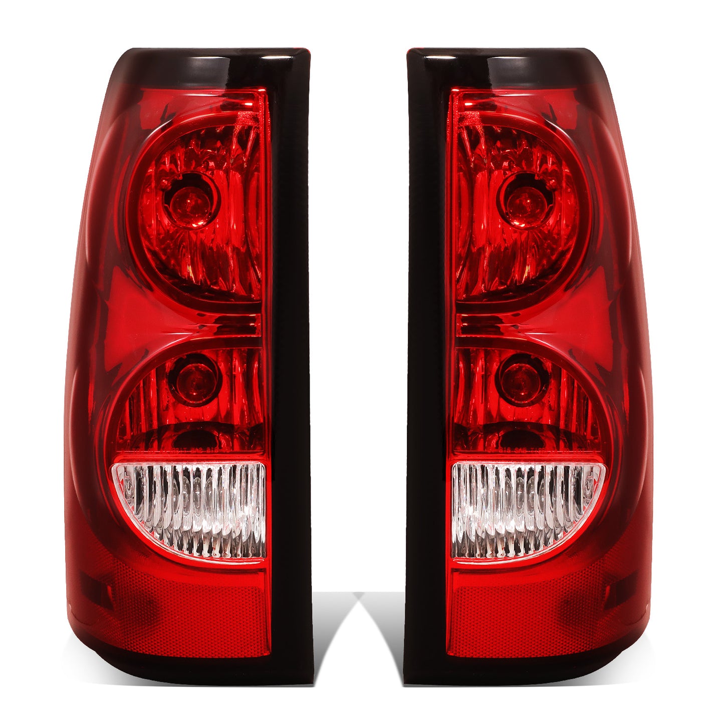 FAROS TRASEROS 03-06 CHEVY SILVERADO 1500, 2500, 3500, 1500HD, 2500HD, 3500HD / 2007 CHEVY SILVERADO 1500, 1500HD, 2500HD, 3500 CLASSIC - FITS FLEETSIDE MODELS ONLY W/O DUALLY WHEELS - RED