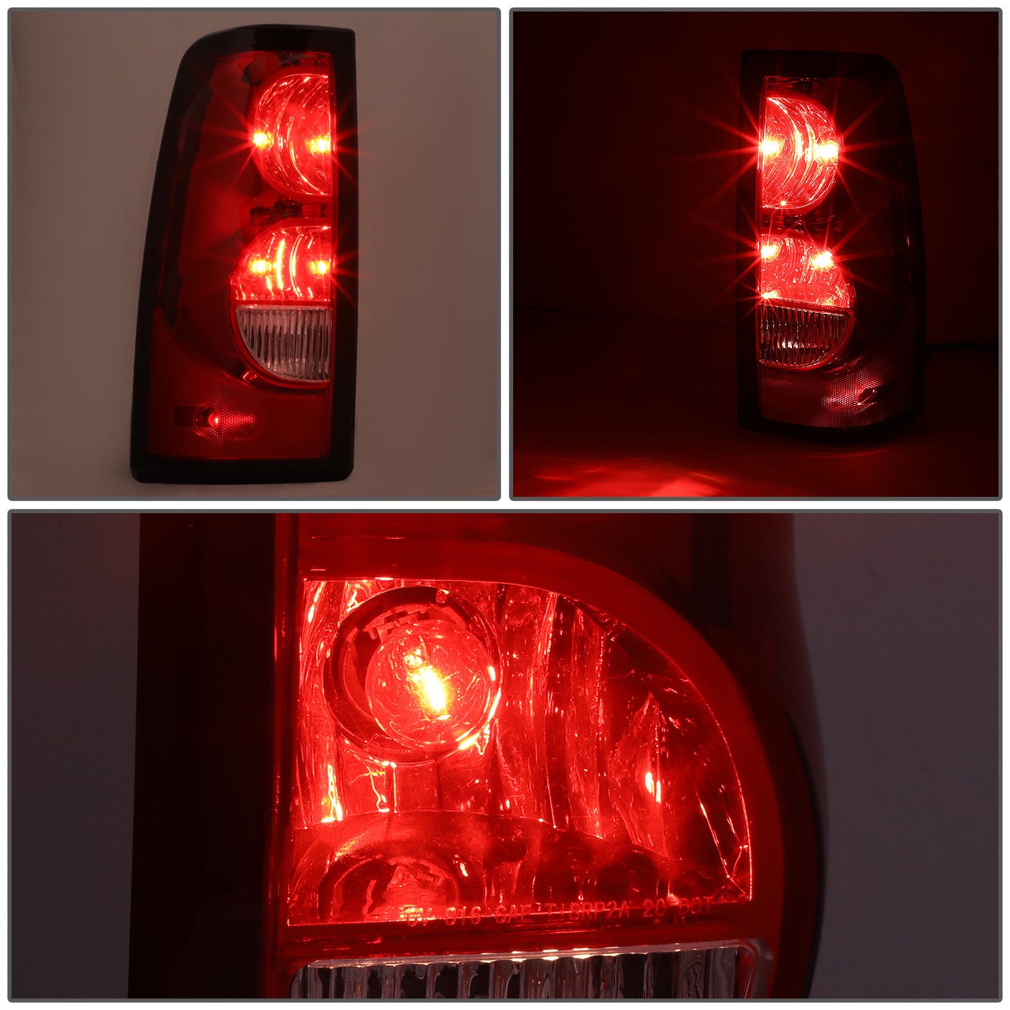 FAROS TRASEROS 03-06 CHEVY SILVERADO 1500, 2500, 3500, 1500HD, 2500HD, 3500HD / 2007 CHEVY SILVERADO 1500, 1500HD, 2500HD, 3500 CLASSIC - FITS FLEETSIDE MODELS ONLY W/O DUALLY WHEELS - RED
