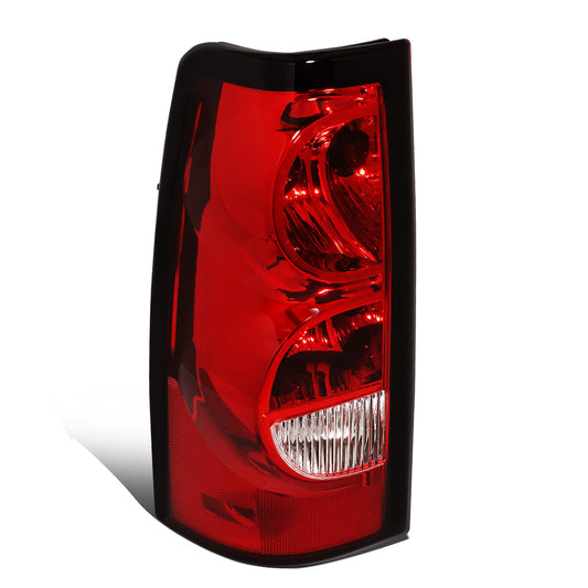 FAROS TRASEROS 03-06 CHEVY SILVERADO 1500, 2500, 3500, 1500HD, 2500HD, 3500HD / 2007 CHEVY SILVERADO 1500, 1500HD, 2500HD, 3500 CLASSIC - FITS FLEETSIDE MODELS ONLY W/O DUALLY WHEELS - LEFT - RED